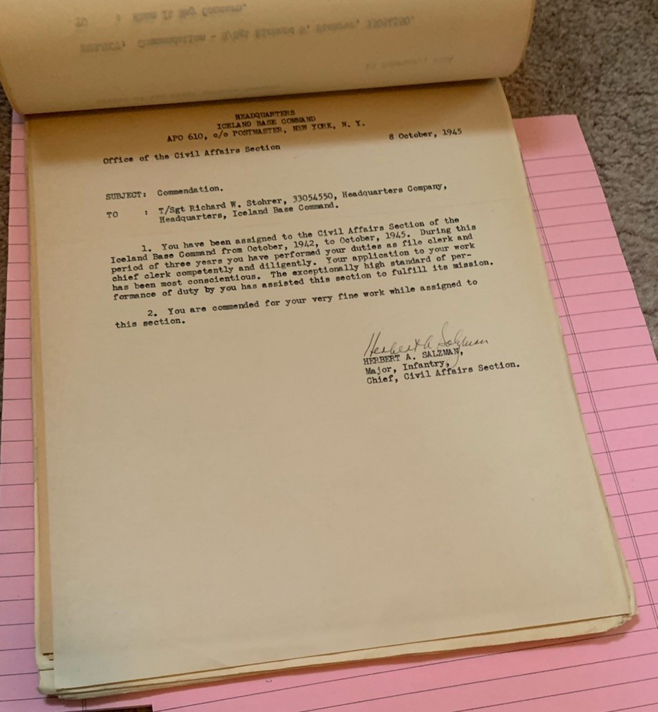 WW2 ICELAND BASE COMMAND HEADQUARTERS ZEBRA CLUB EPHEMERA MILITARY WAR LETTERS