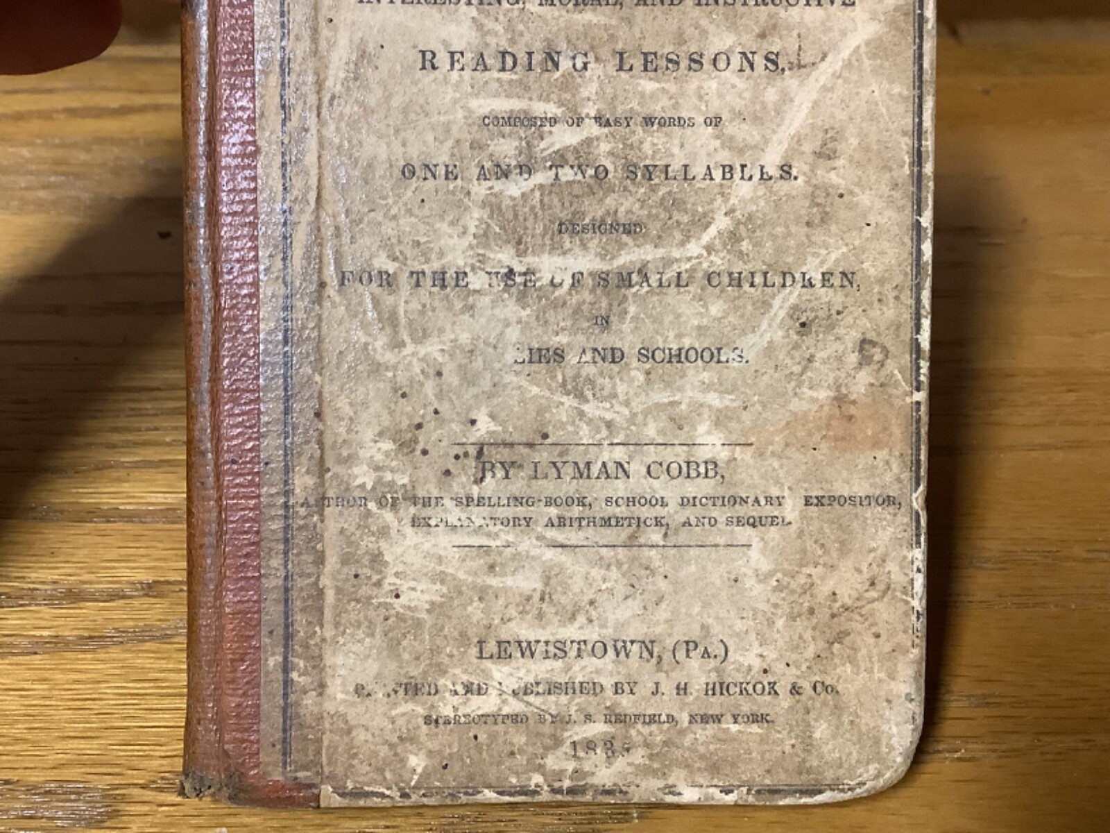 1835 Cobb’s Juvenile Reader No. I – Early Lewistown, PA Imprint – Illustrated