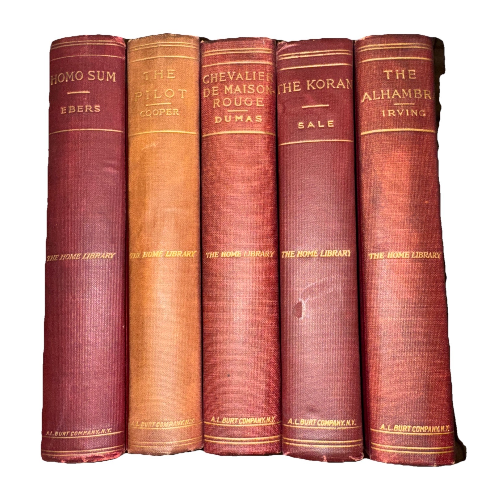 The Koran Alhambra Homo Sum The Pilot + Dumas A. L. Burt Company Home Library