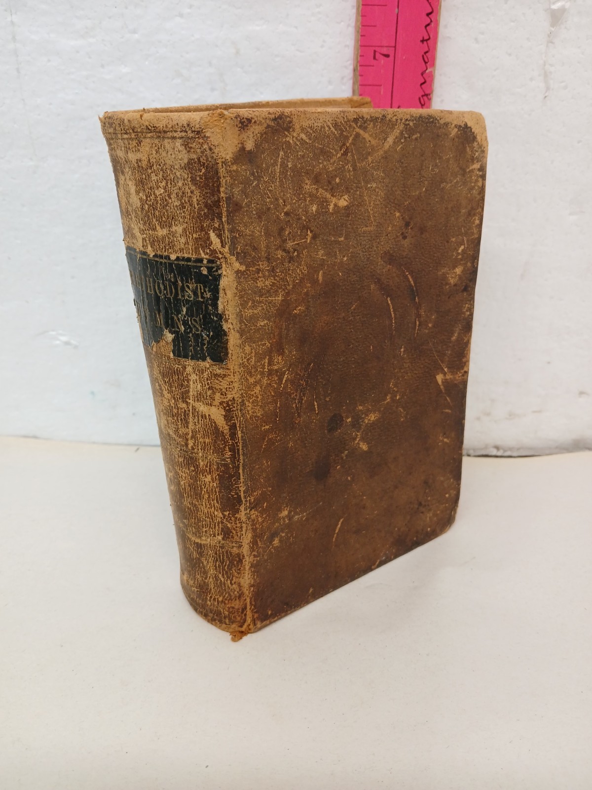 1849 Methodist Hymns Hymn Book Methodist Episcopal Church Leather AS IS