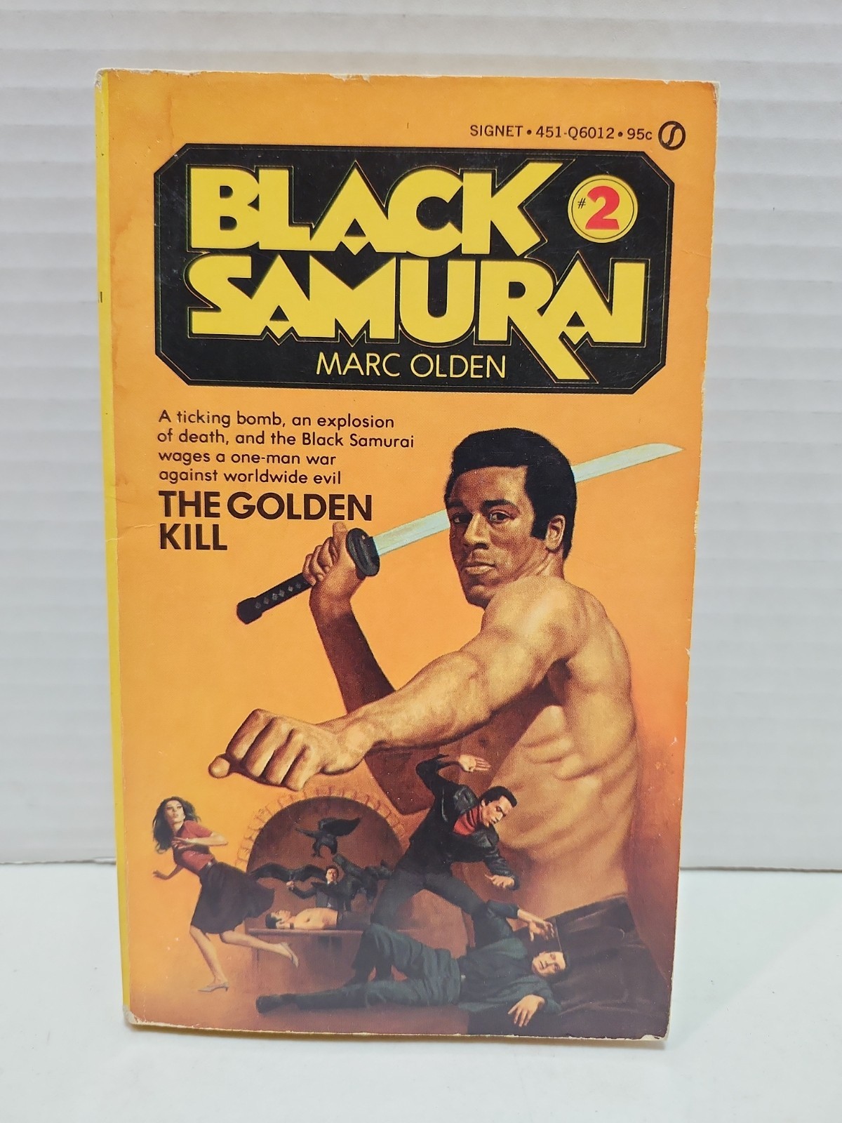 BLACK SAMURAI #2 „The Golden Kill“ by Marc Olden Vintage Paperback-Signet Q 6012