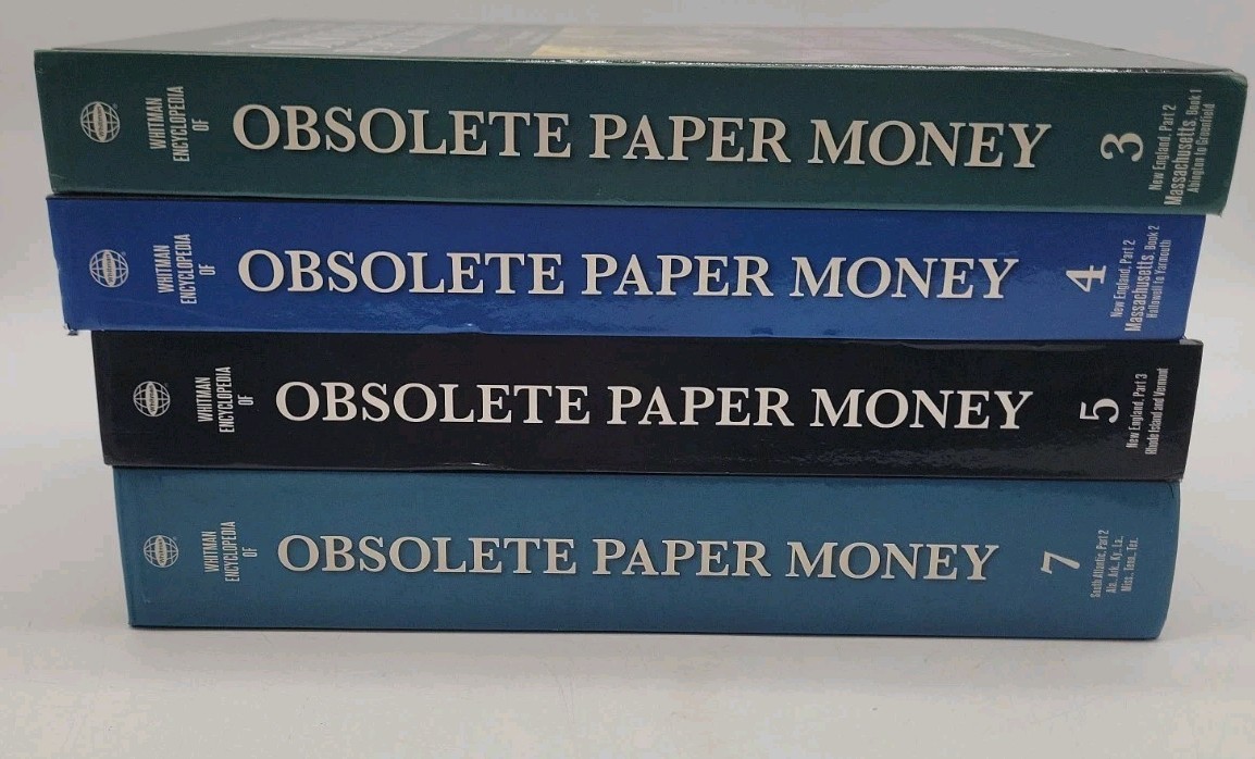 Lot of 4 Whitman Encyclopedia of Obsolete Paper Money Volume 3,4,5,7-Hardcover