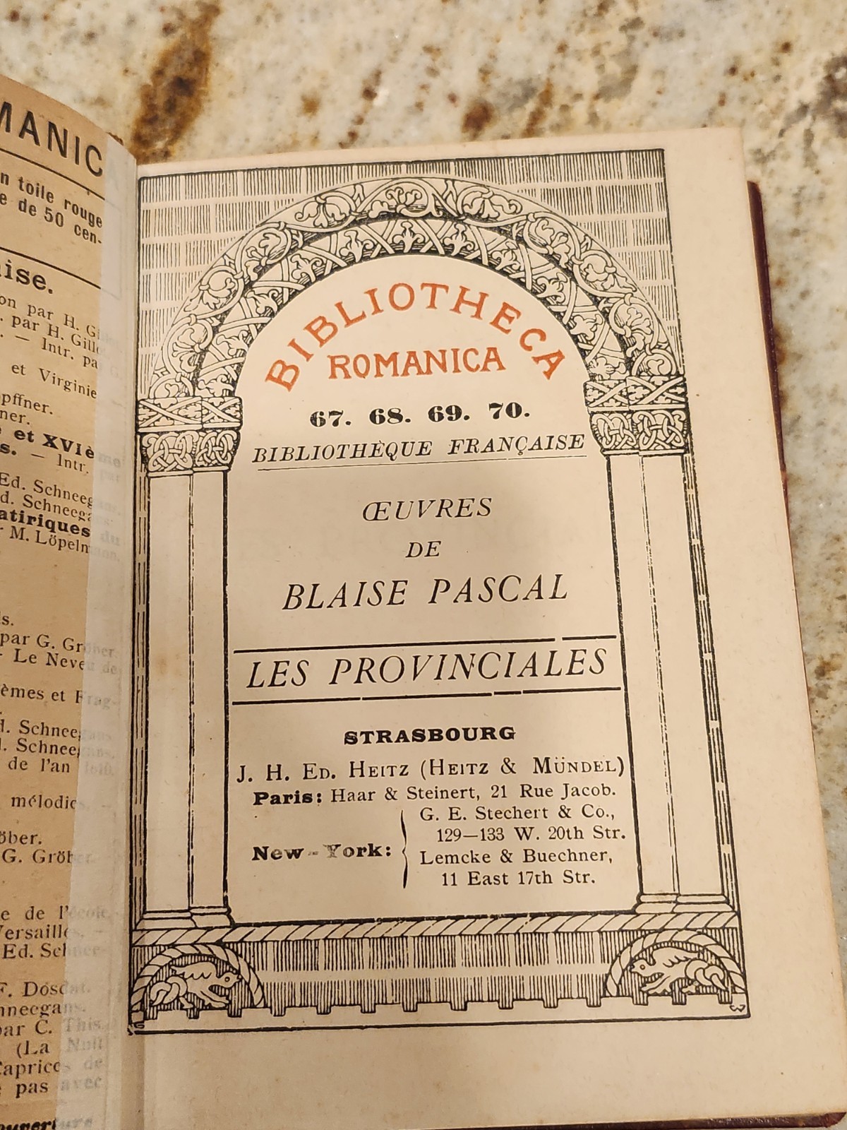 Oeuvres De Blaise Pascal – Les Provinciales. Ca 1900. Decorative leather