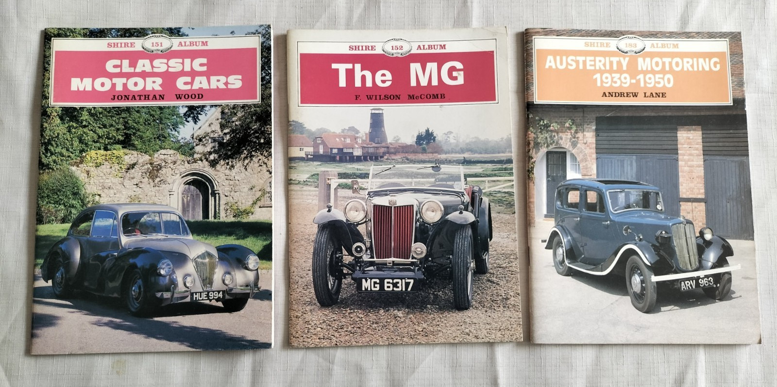 3x Shire Albums – Austerity Motoring 183, Classic Motor Cars 151 , The MG 152