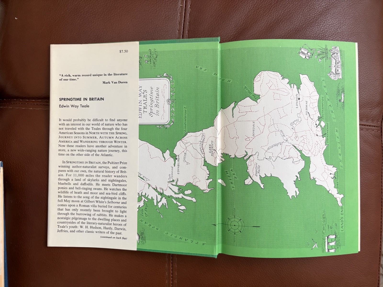 Springtime in Britain Edwin Way Teale 1st Edition SIGNED 1970 Hardcover w/Jacket