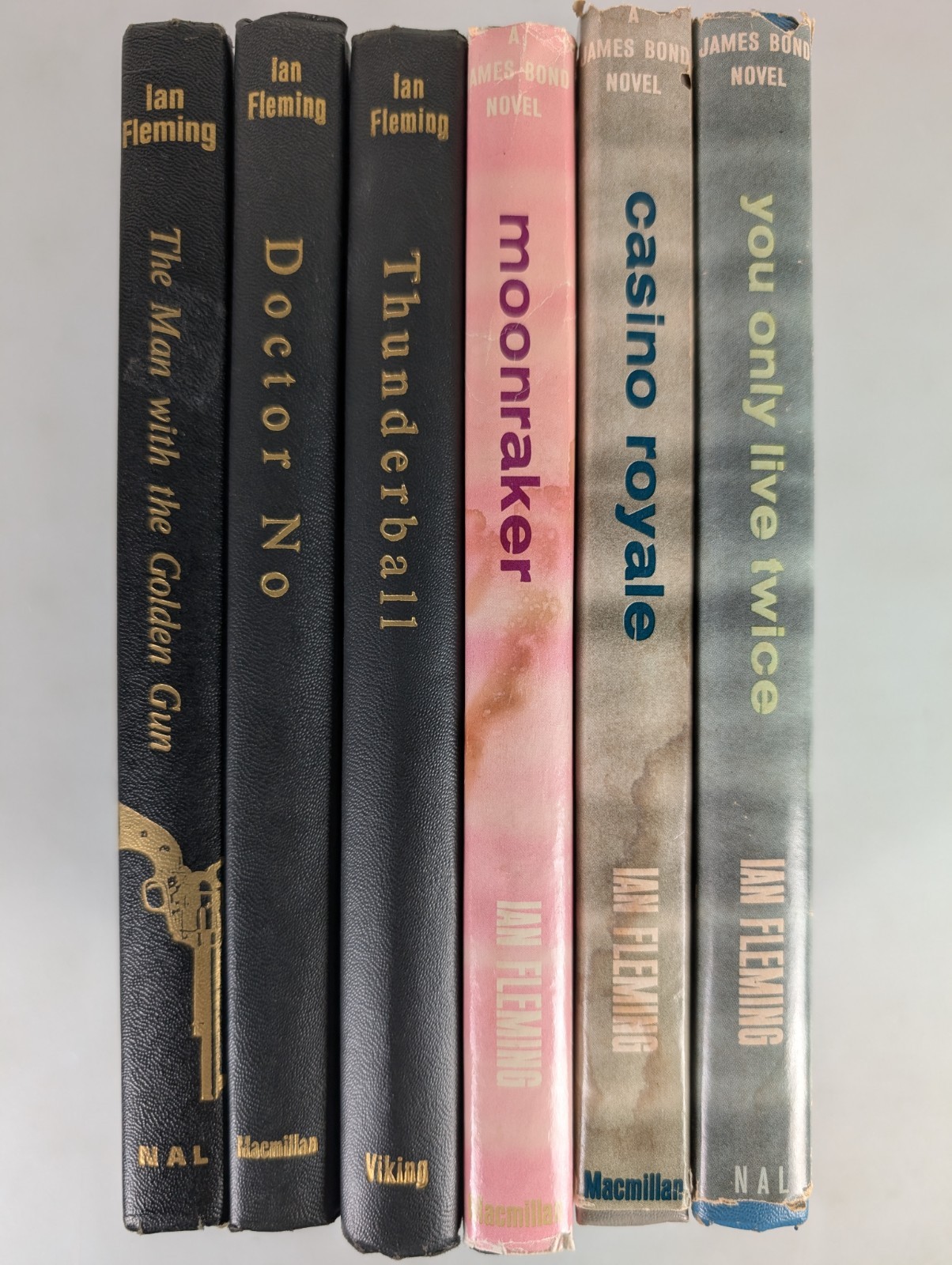 James Bond novels by Ian Fleming Lot of 6 Hardcover