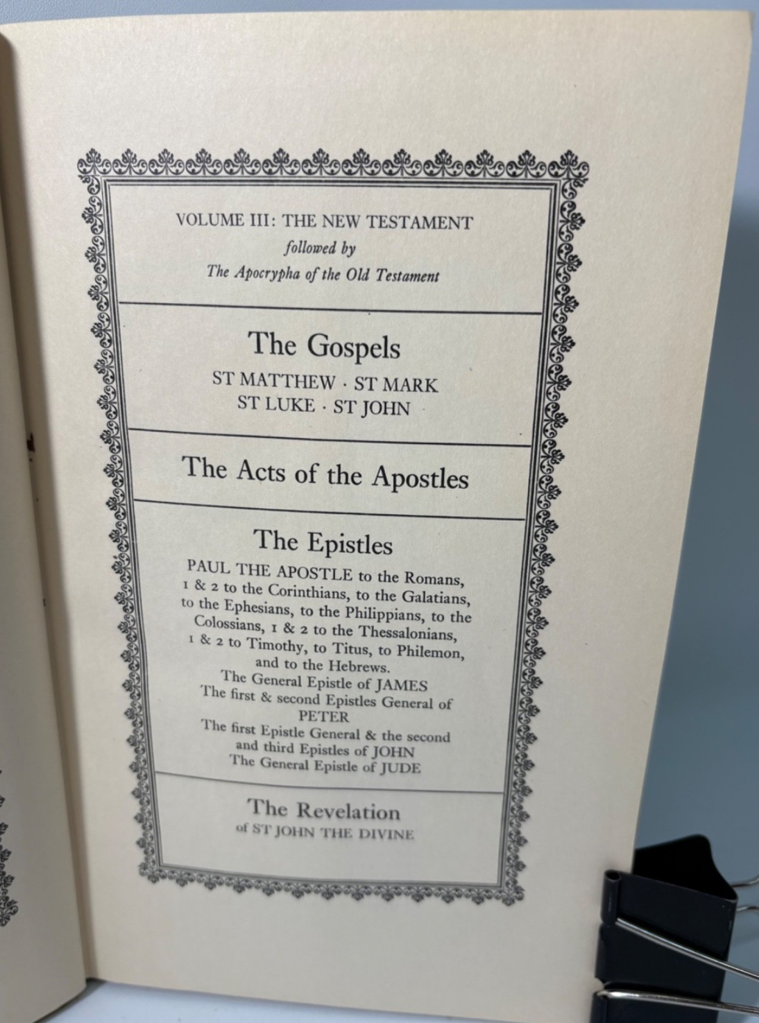 New Testament with Apocrypha Nonesuch Press 1963 Volume III King James Version