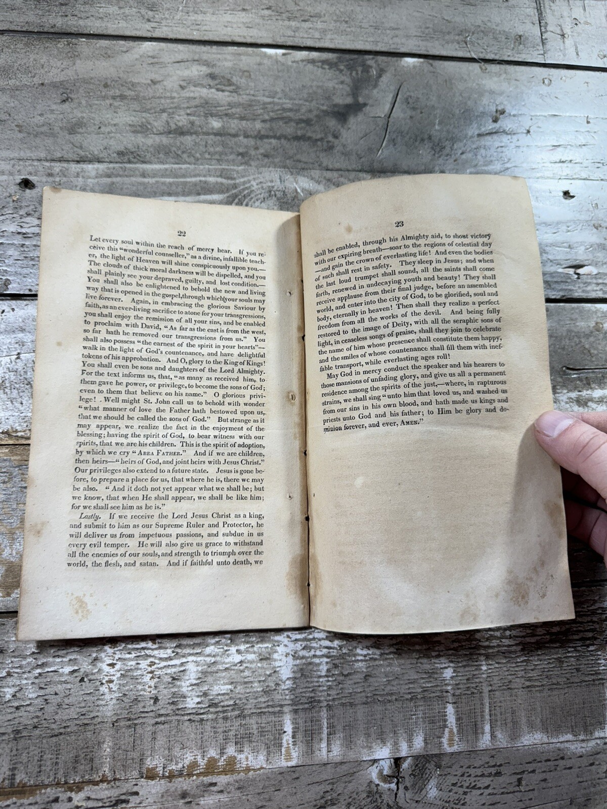 1828 Antique Religious Sermon „Substance of a Sermon in Cincinnati“ Wright