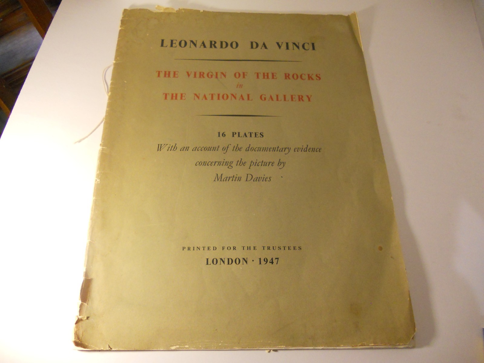 Leonardo Da Vinci The Virgin Of Rocks 16 PLATES National Gallery London 1947