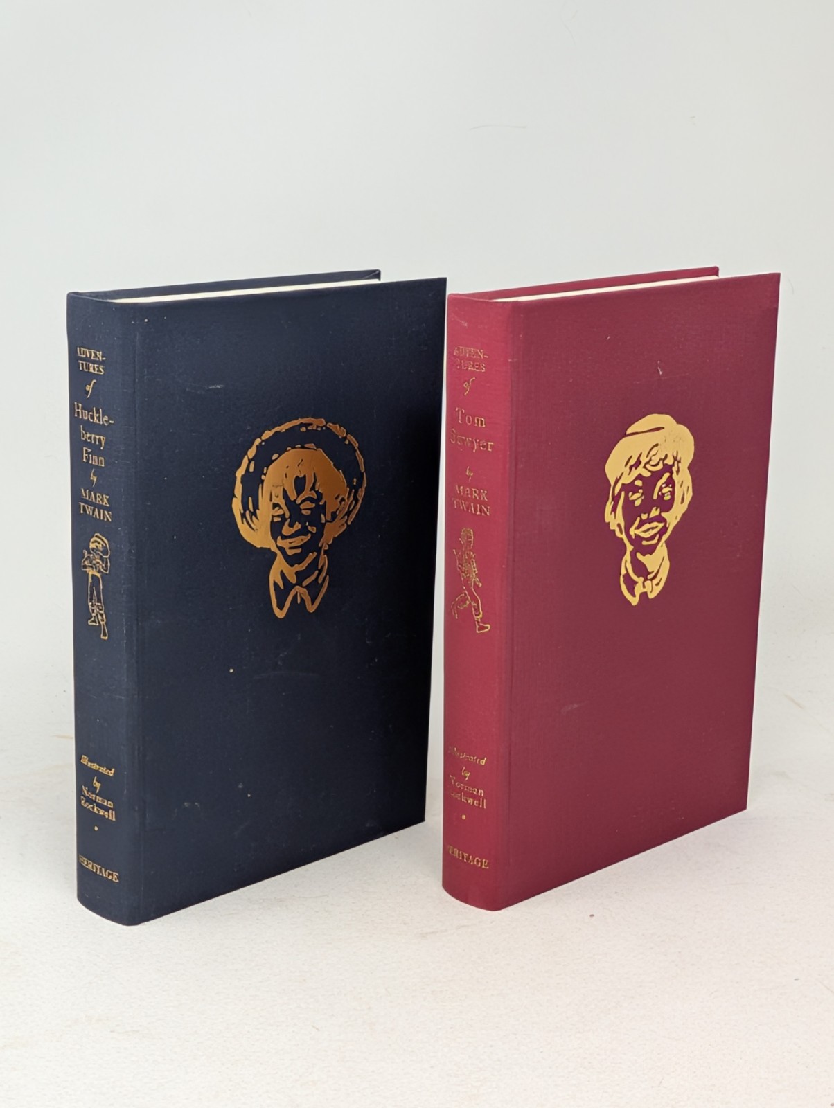 Huckleberry Finn & Tom Sawyer Mark Twain Norman Rockwell 2000 Easton Press