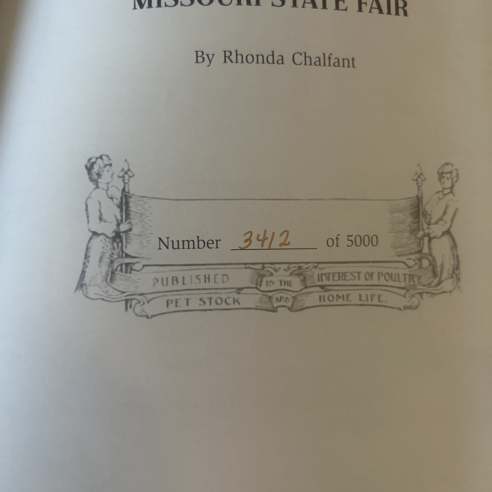 Show Me The Fair History Of The Missouri State Fair by R. Chalfant HCDJ 2002 .#d