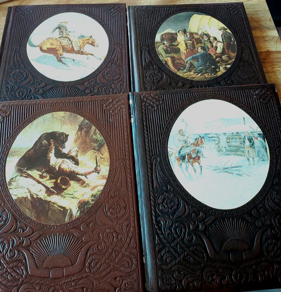 VTG The Old West Encyclopedia 4 Books/Cowboys/Pioneers/Ranchers/Frontiersmen