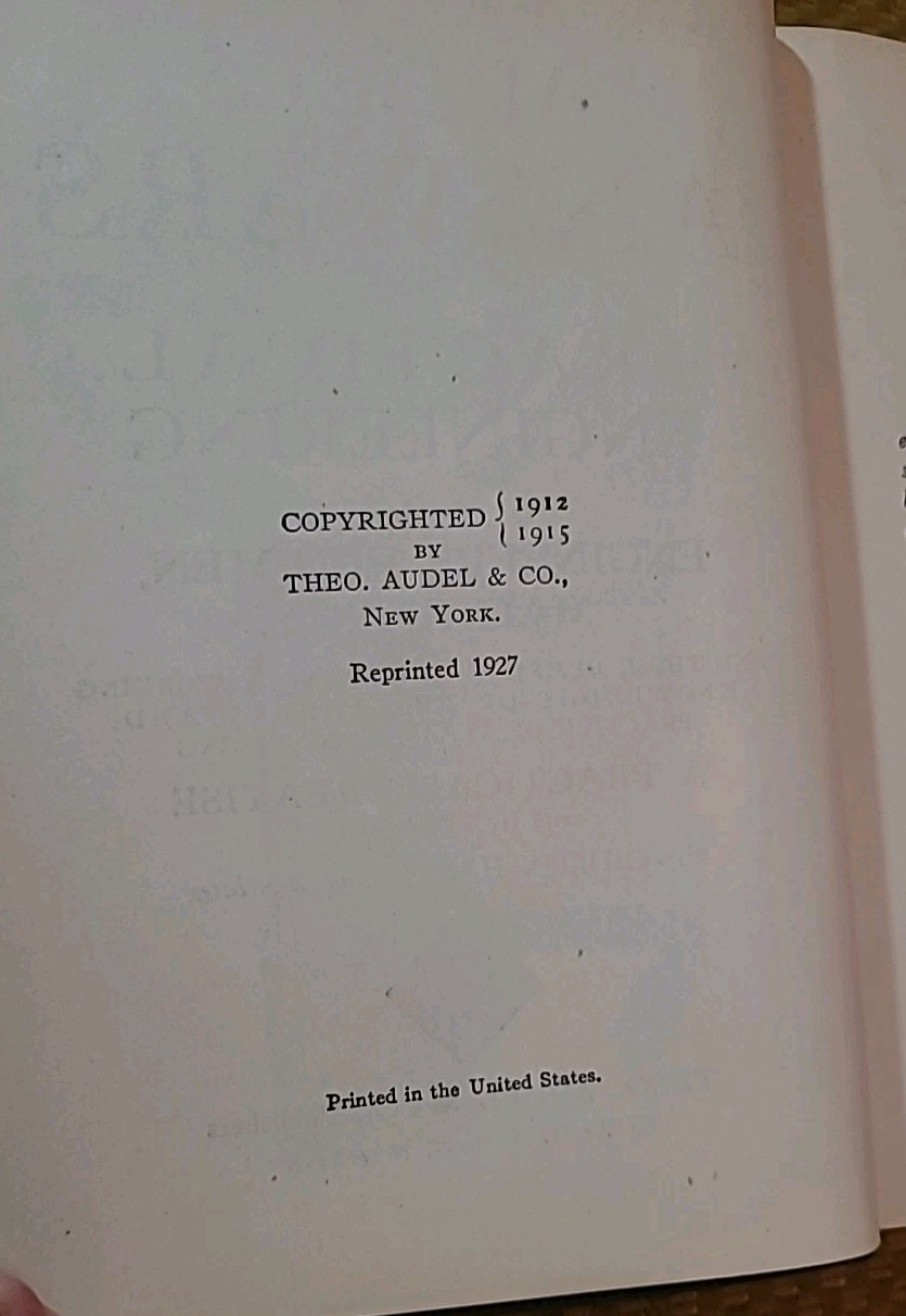 1927 Audels Answers on Practical Engineering Engineers Firemen Machinists VTG