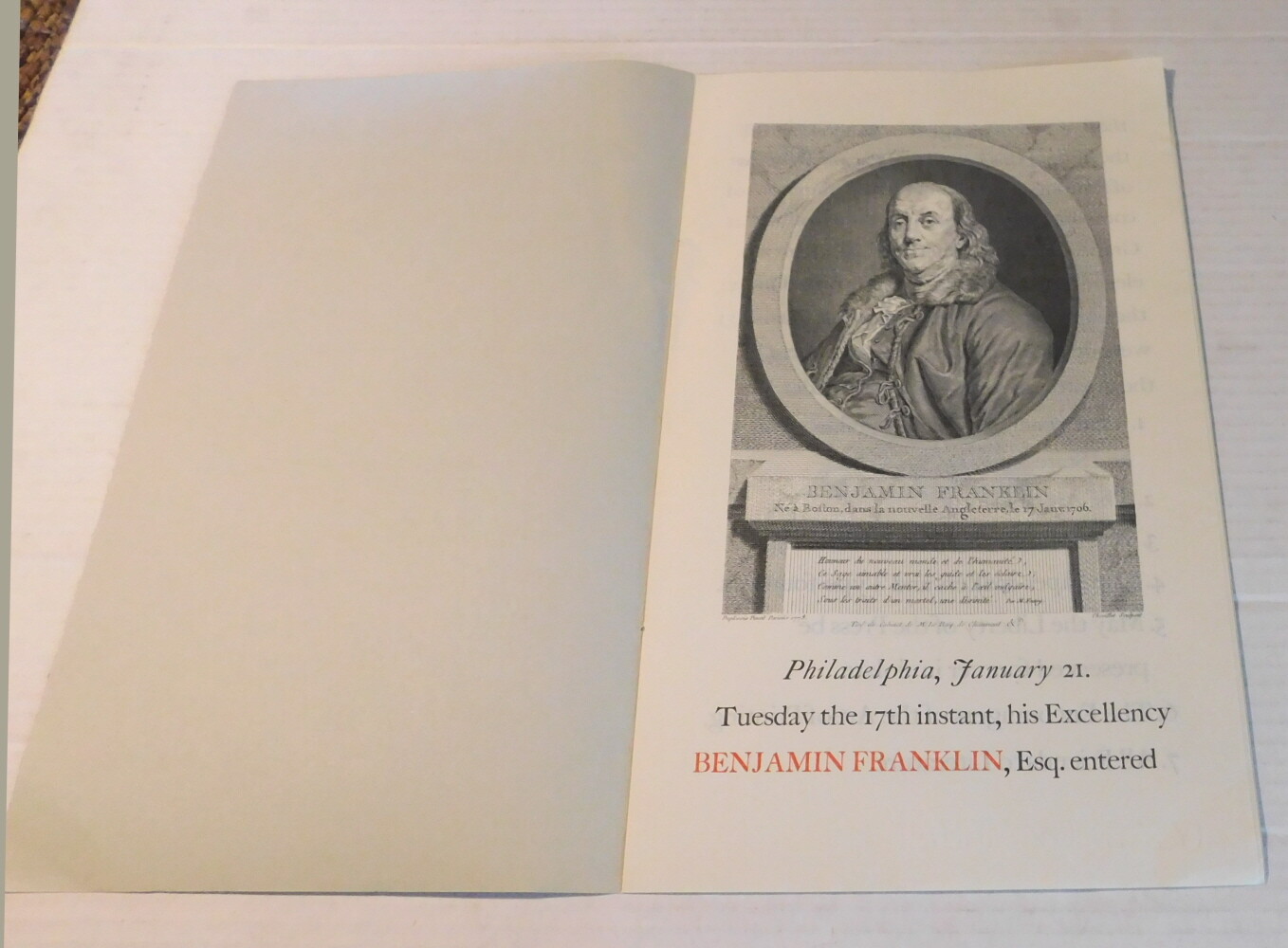GEHENNA PRES 1966 LTD ED THE ENCOURAGERS OF THE ART OF PRINTING by BEN FRANKLIN