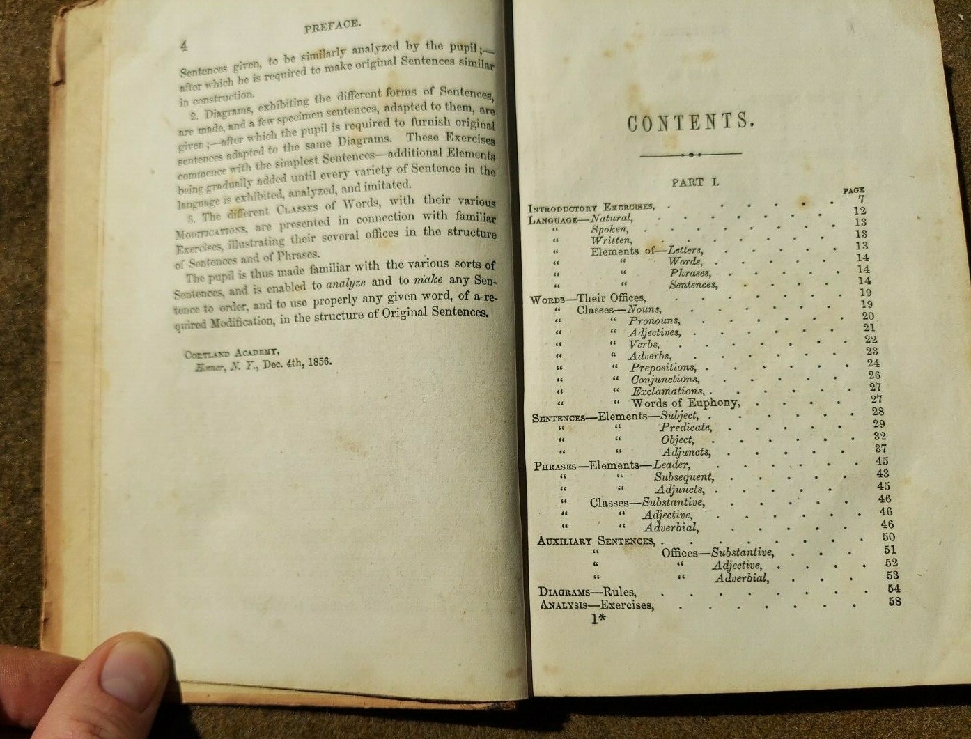 1857 First Lessons in English Grammar~S.W. Clark~A.S. Barnes & Co.