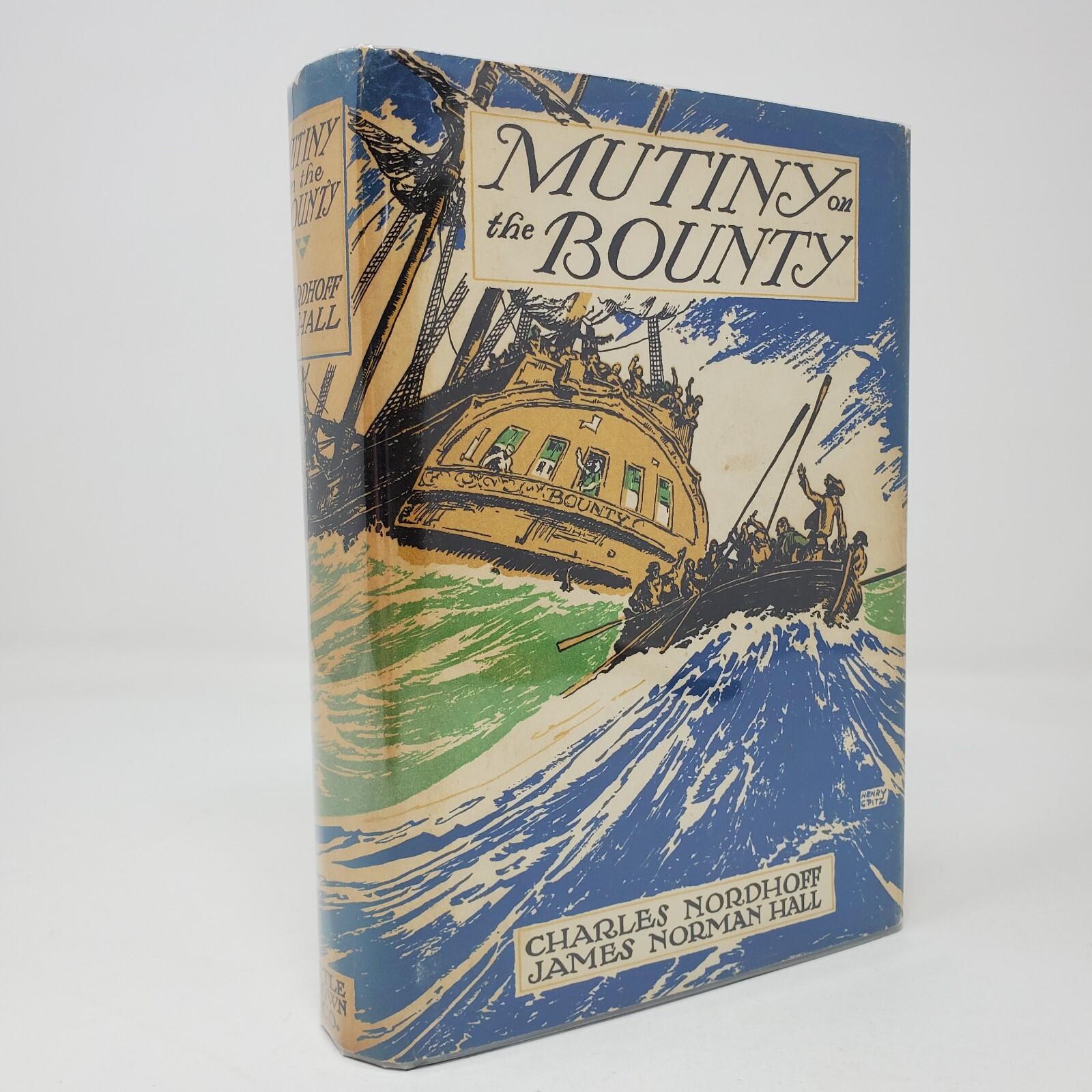 Mutiny on the Bounty by Charles Nordhoff – 1932, 49th Printing – Hardcover + DJ