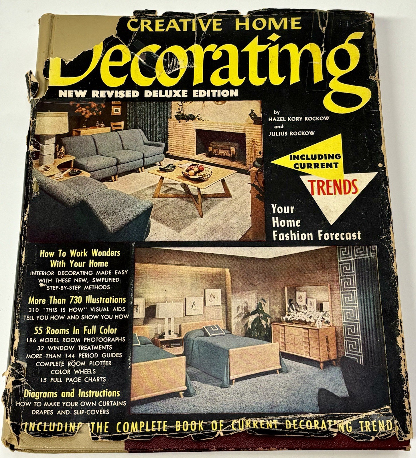 Vintage 1953 Creative Home Decorating Deluxe Edition Hardcover Book w/ DJ