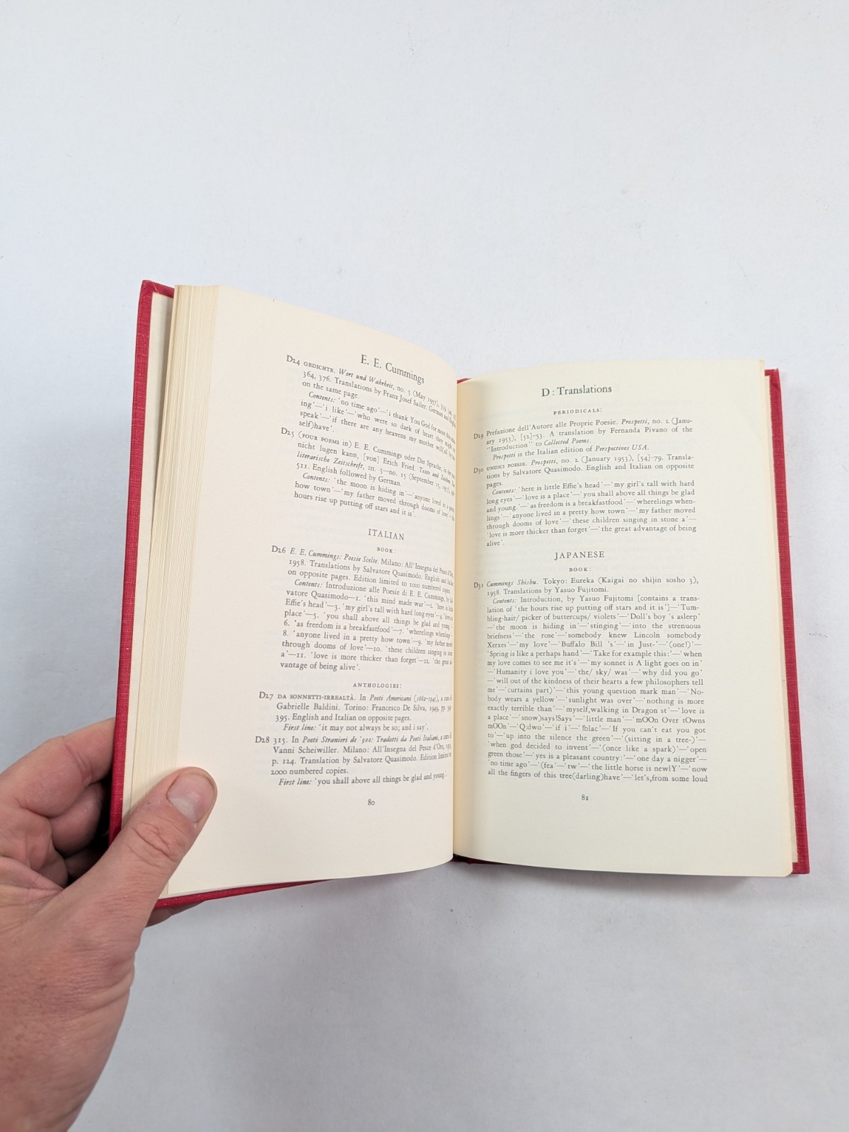E.E. Cummings A Bibliography by George J. Firmage 1974 Hardcover Greenwood