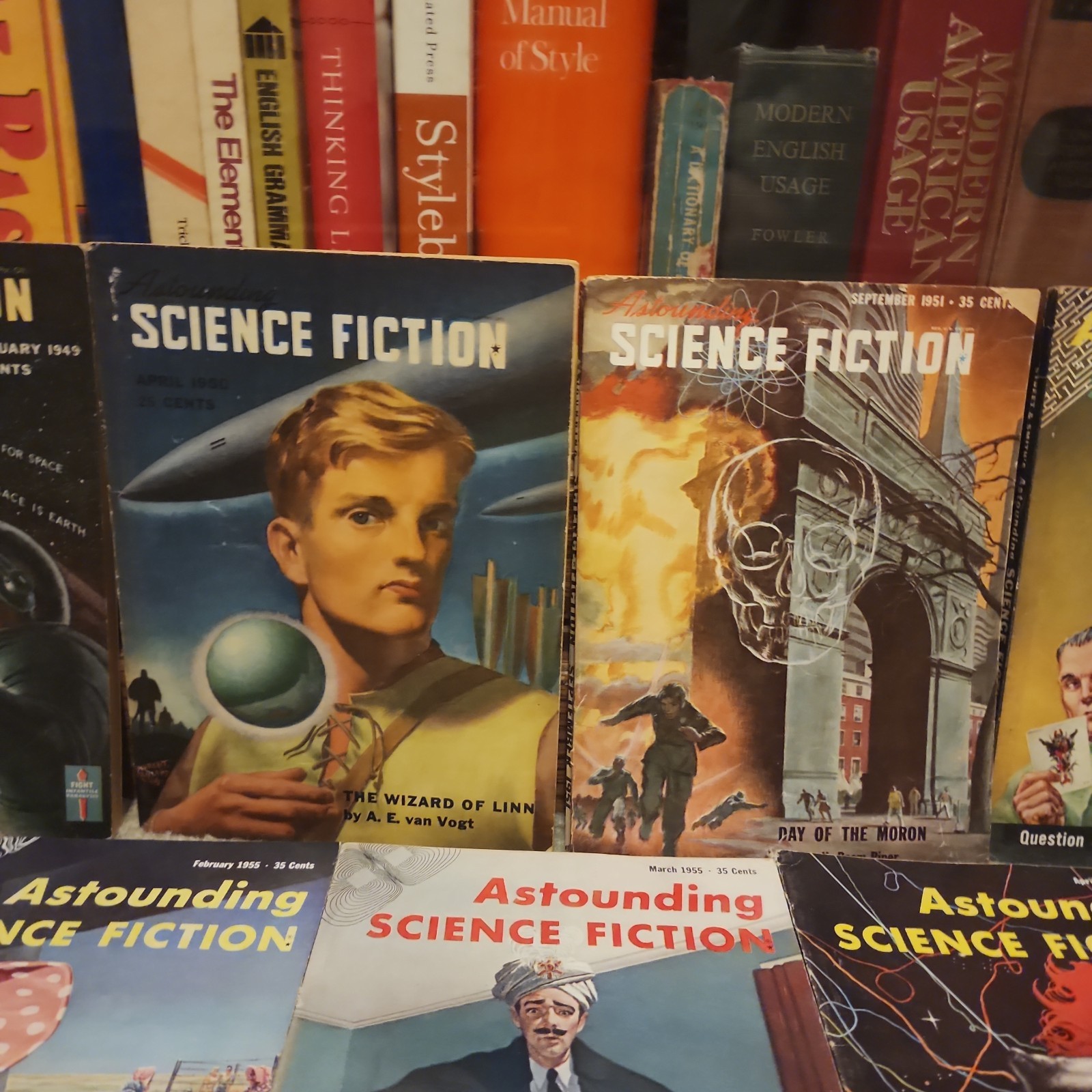 Lot of 22 1950s Astounding Science Fiction Pulp Magazines 1949-1958