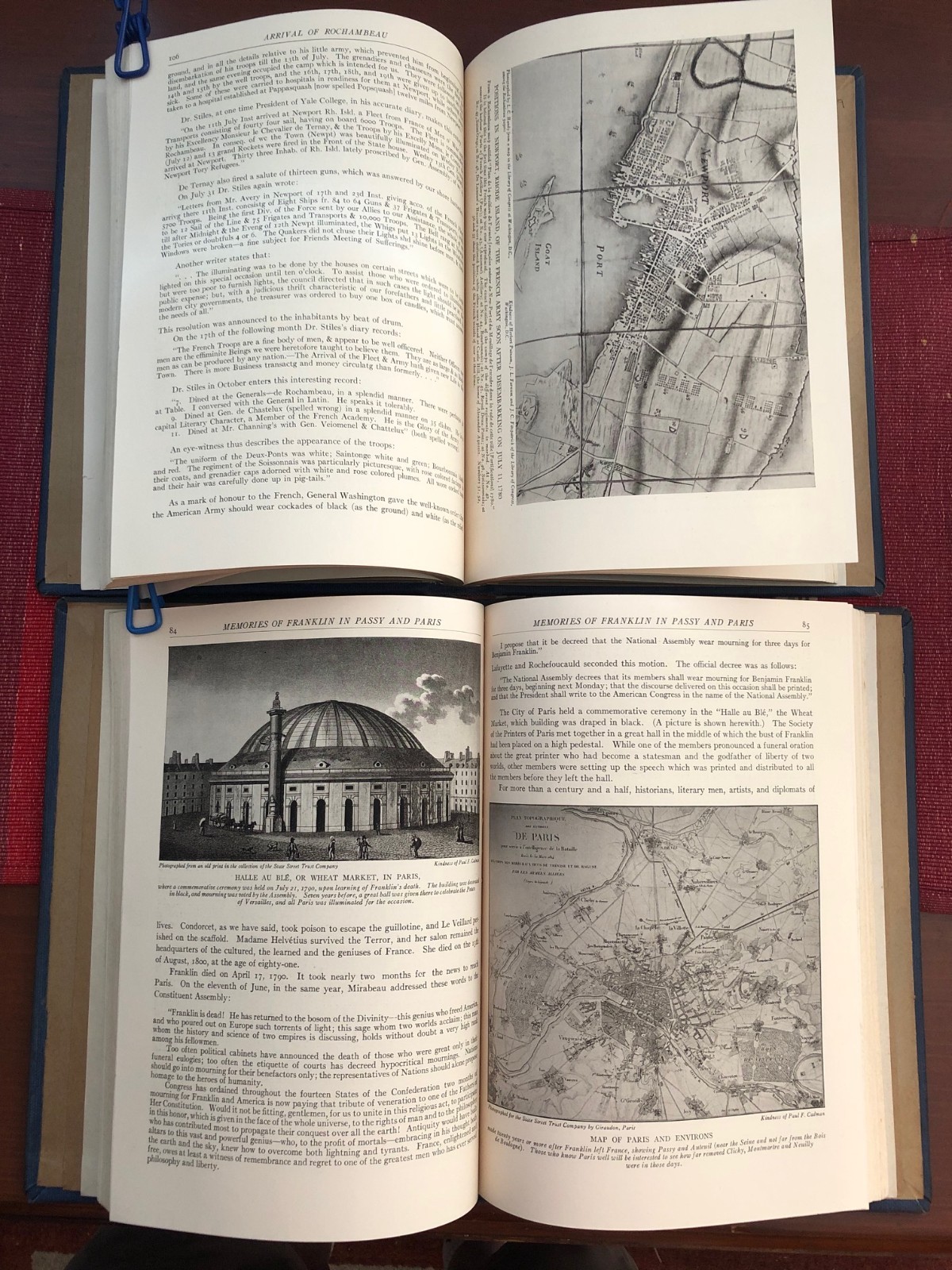 FRANCE AND NEW ENGLAND 1925 VOLS 1 and 2 HC VF ILLUSTRATED STATE STREET TRUST
