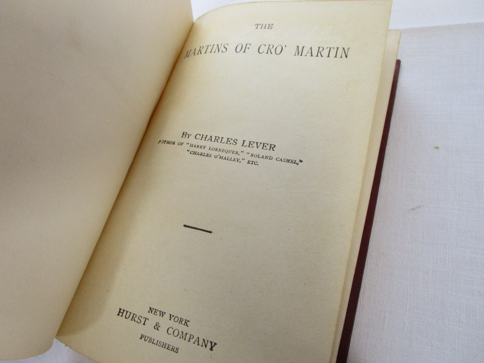 Martins Of Cro’Martin By Charles Lever Antique Hardcover Book