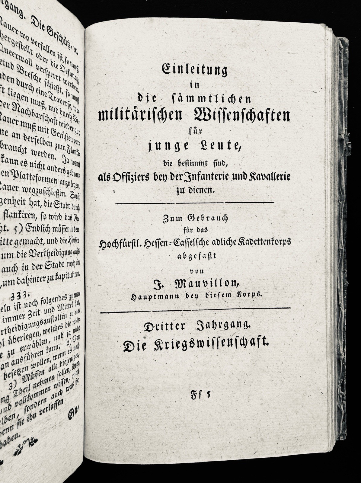 MILITARIA: J.MAUVILLON MILITARY SCIENCES 1784 RECONNAISSANCE with 6 COPPERS