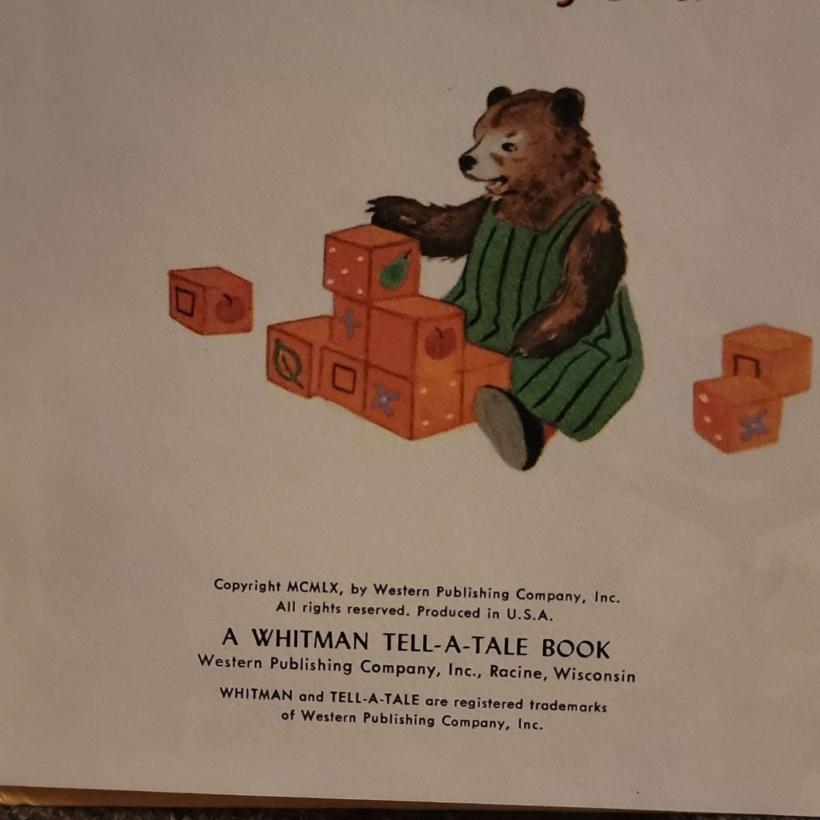 Western Publishing The Three Bears Illustrated Hardcover 1960 Fairy Tale Book