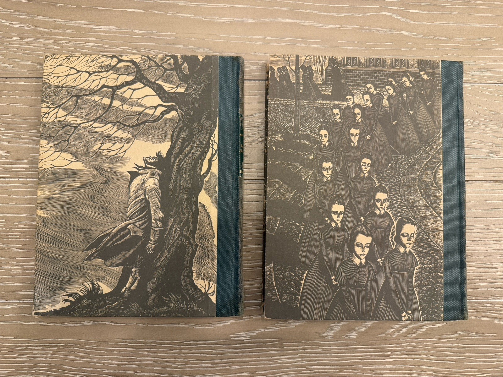 Two-volume set of Jane Eyre and Wuthering Heights, 1945 editions