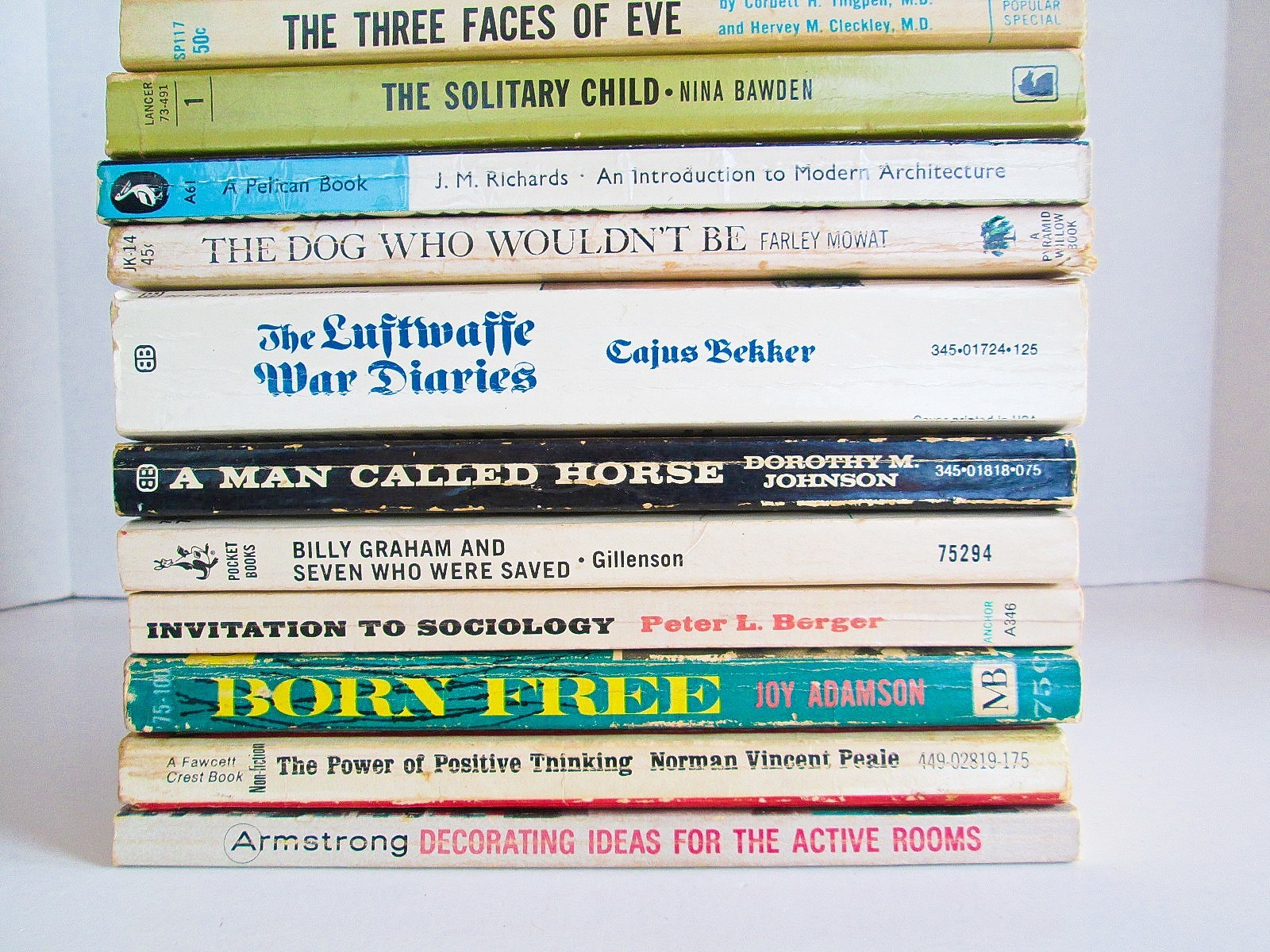 Vintage 1950s 1960s Paperback Books, Mixed Genres and Authors, Lot of 20