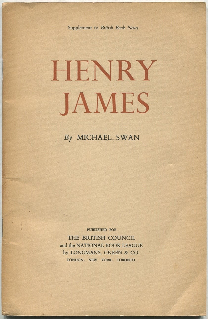 Michael SWAN / Henry James Supplement to British Book News 1st Edition 1950