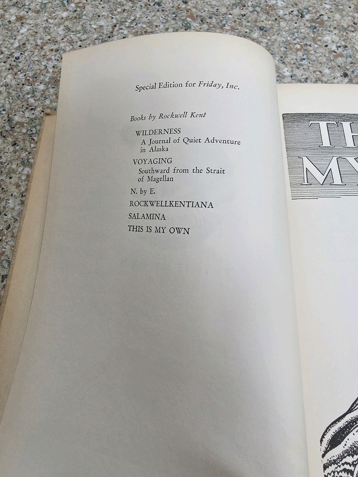 1940 SIGNED Rockwell Kent First Edition: THIS IS MY OWN.