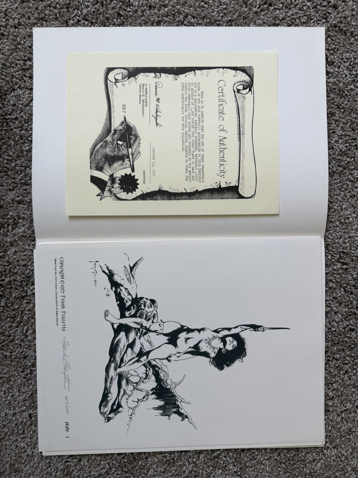Frank Frazetta Women of the Ages 1977 SIGNED 867/1500 w/ COA