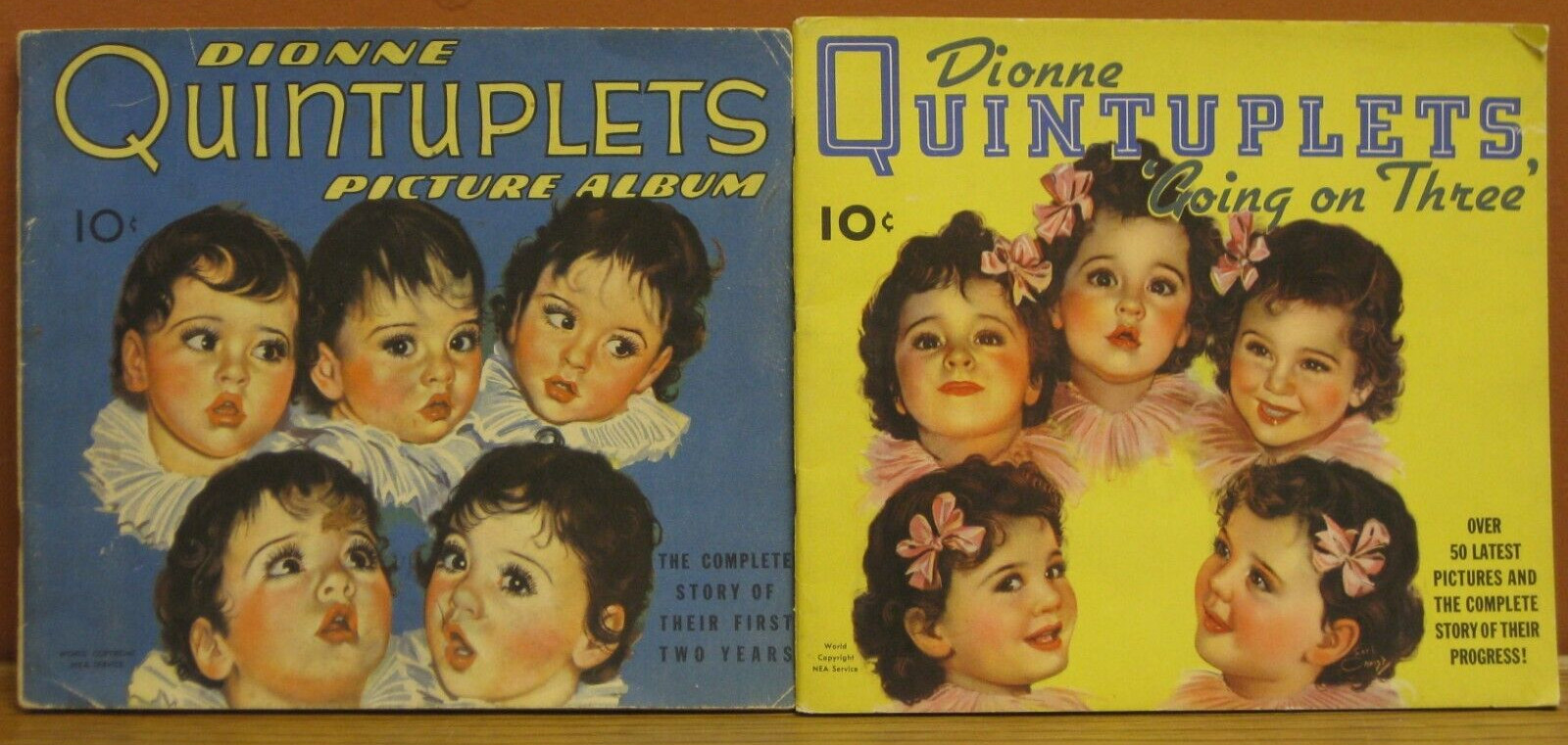 Dionne Quintuplets Picture Album Story of Their First Two Years going on 3 books