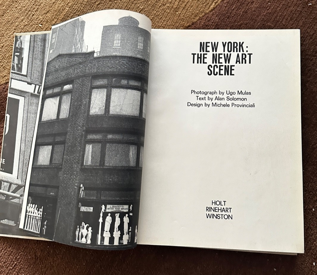 New York: The New Art Scene (1967) Ugo Mulas FIRST EDITION Holt Rinehart Winston