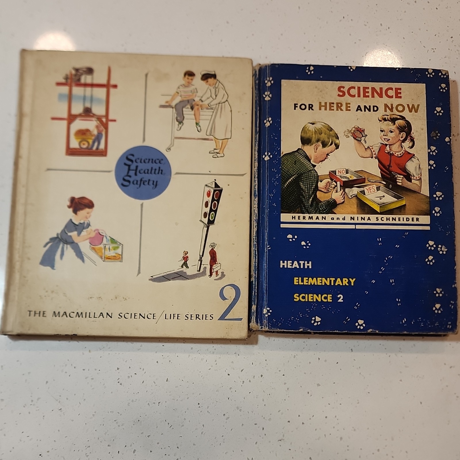 Vintage 1950s Elementary Science Books Lot Macmillan & Heath School Textbooks.