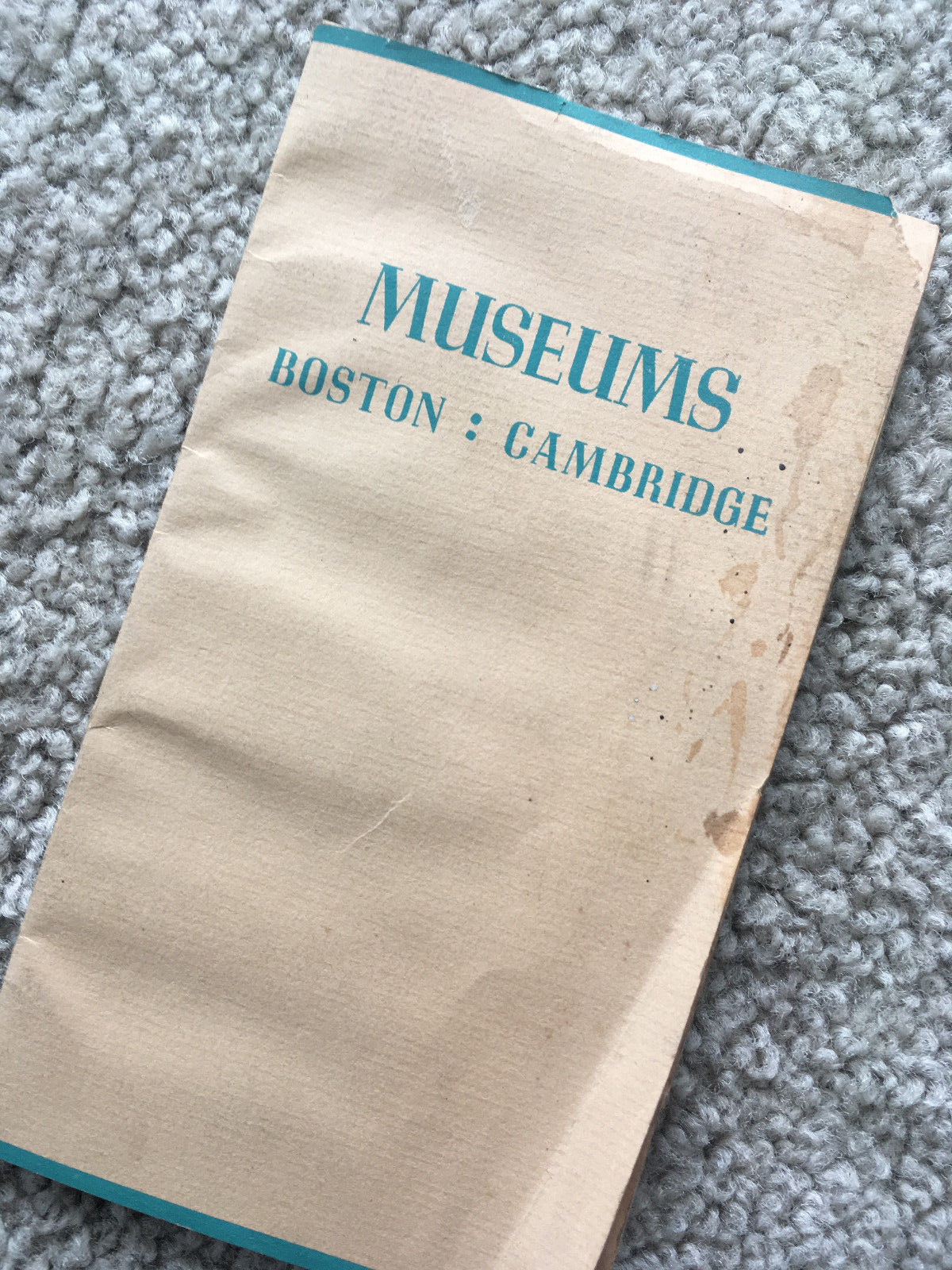1940s BOSTON CAMBRIDGE Museum Guide Massachusetts VTG tourist guide foldout