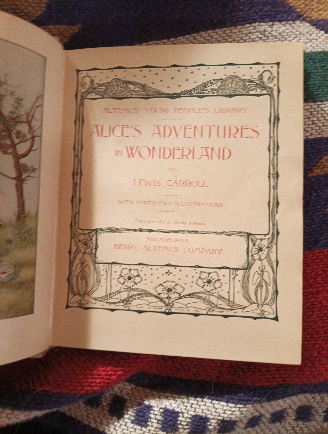 Alice’s Adventures in Wonderland Lewis Carrol Henry Altemus Early Edition 1897