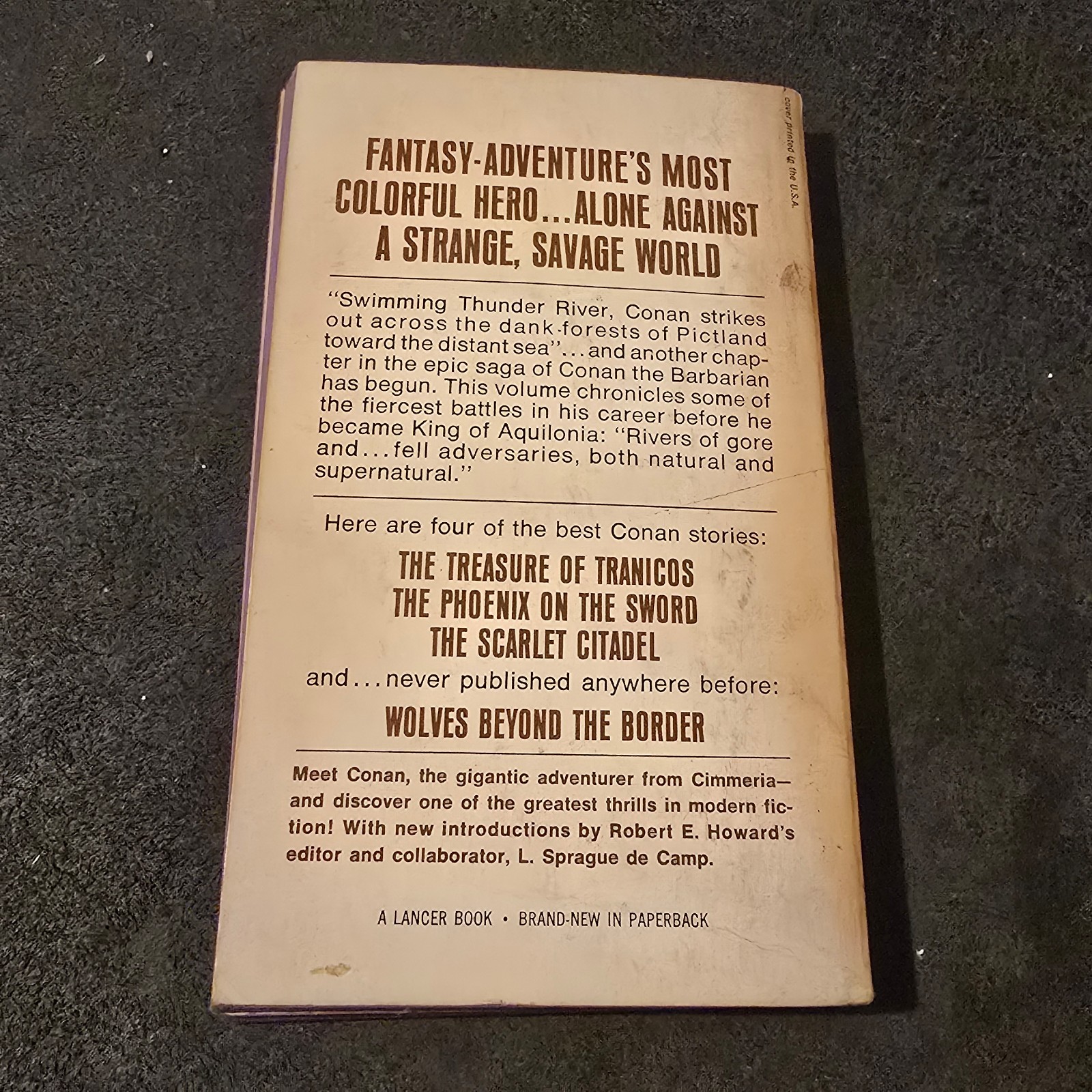 Conan the Usurper Robert E. Howard L. Sprague de Camp 1967 Lancer PB Frazetta