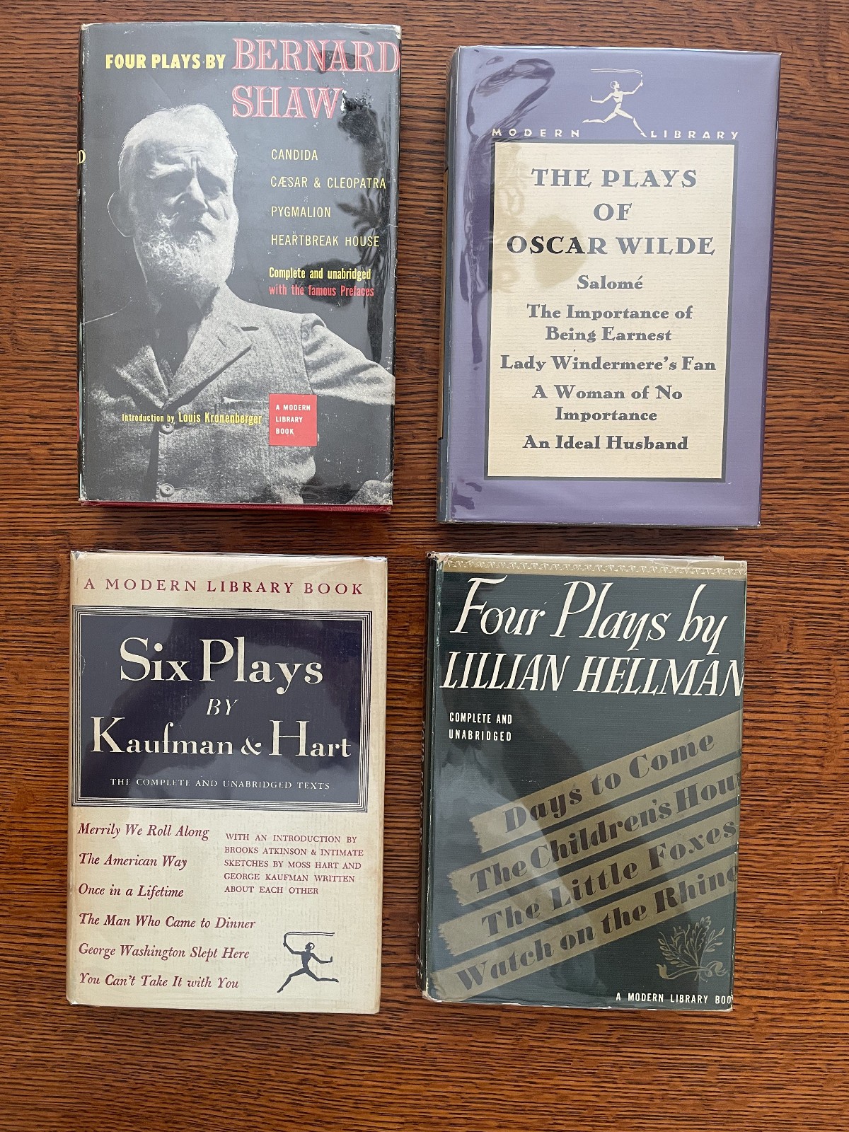 Modern Plays & Drama: Lot of 4 Vintage Modern Library w/ Dust Jackets