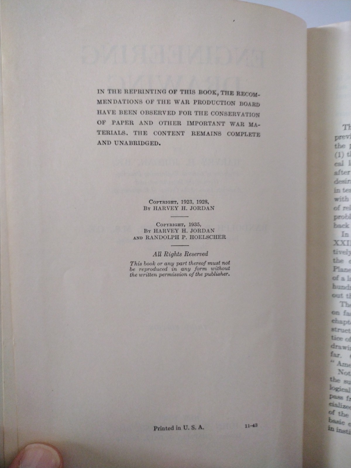 Engineering Drawing Harvey H. Jordan Randolph P. Hoelscher 1935 John Wiley & Son