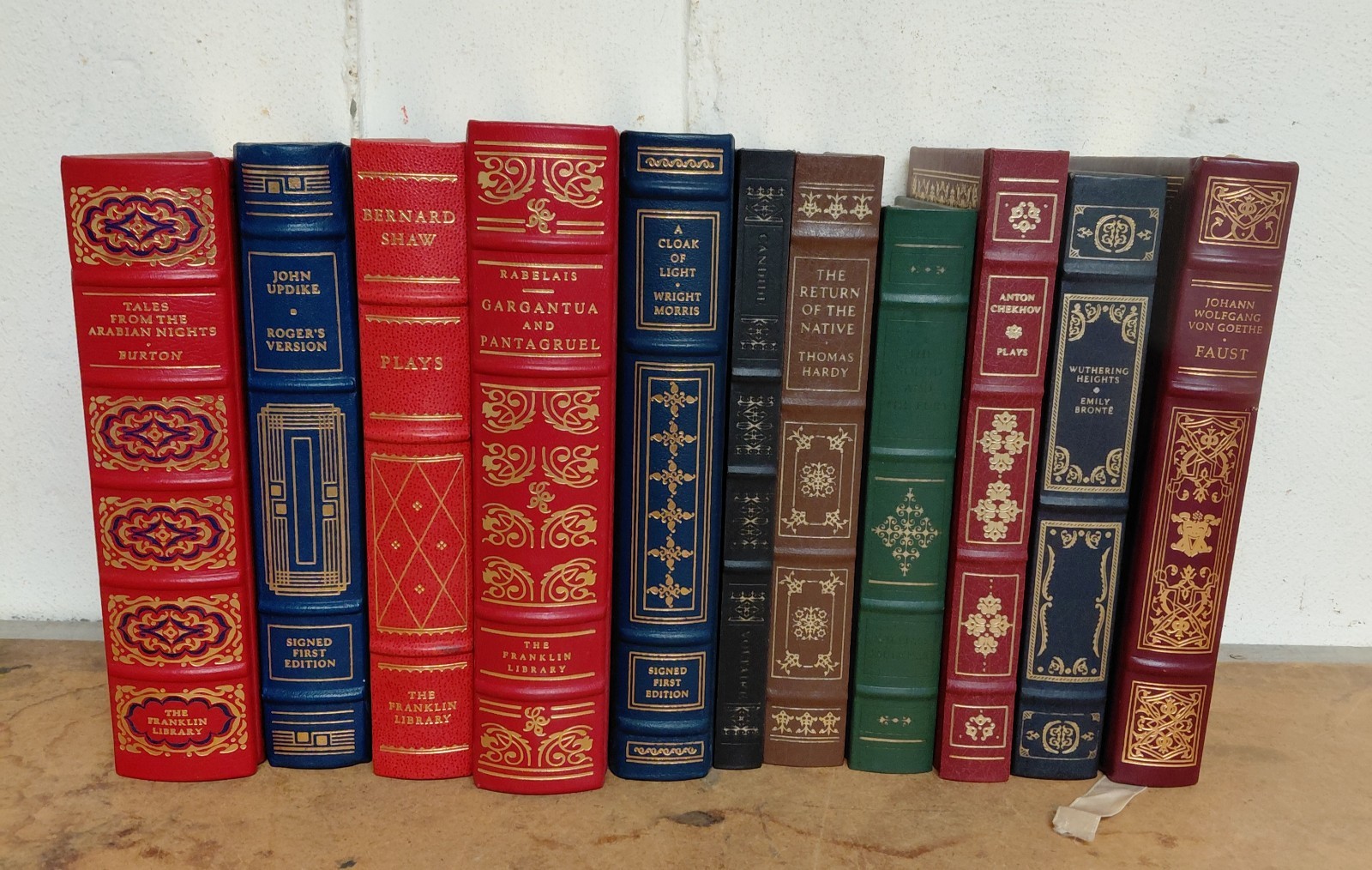 Franklin Library Leather Bound Books Set of 10 plus 1 Oxford Library