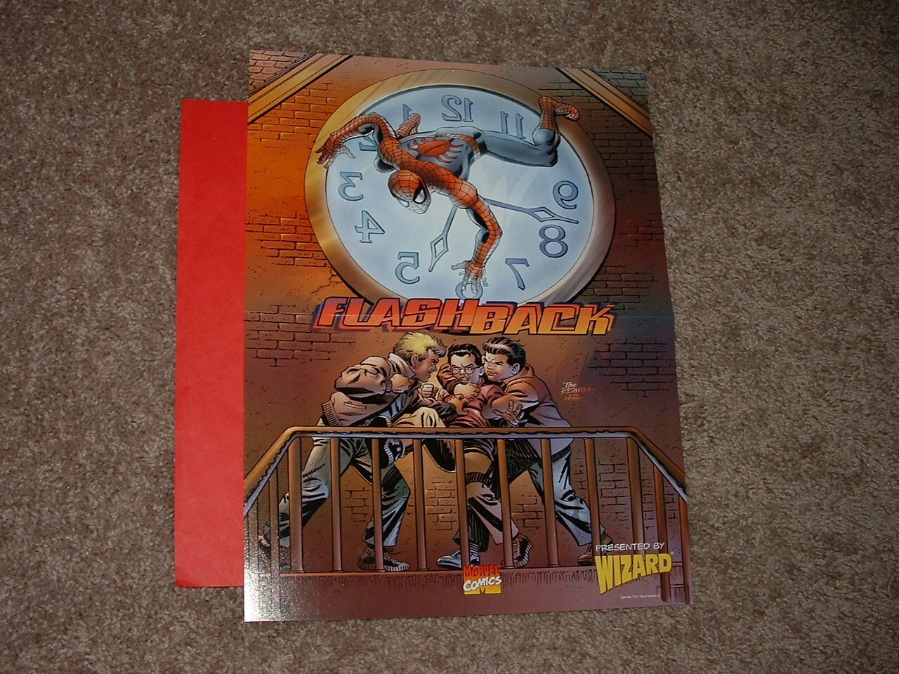 1997 Wizard Flashback Spider-Man Poster Romita 13 x 9 3/4 Sharp VF Fast Ship