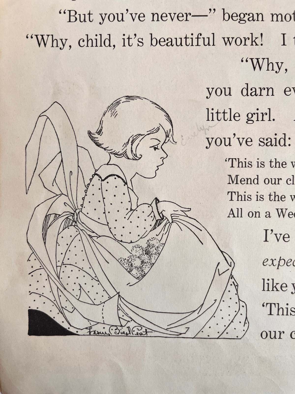 1934 Little Housekeepers- Gorgeous Full Color & B/W Illus. by Fern Bisel Peat