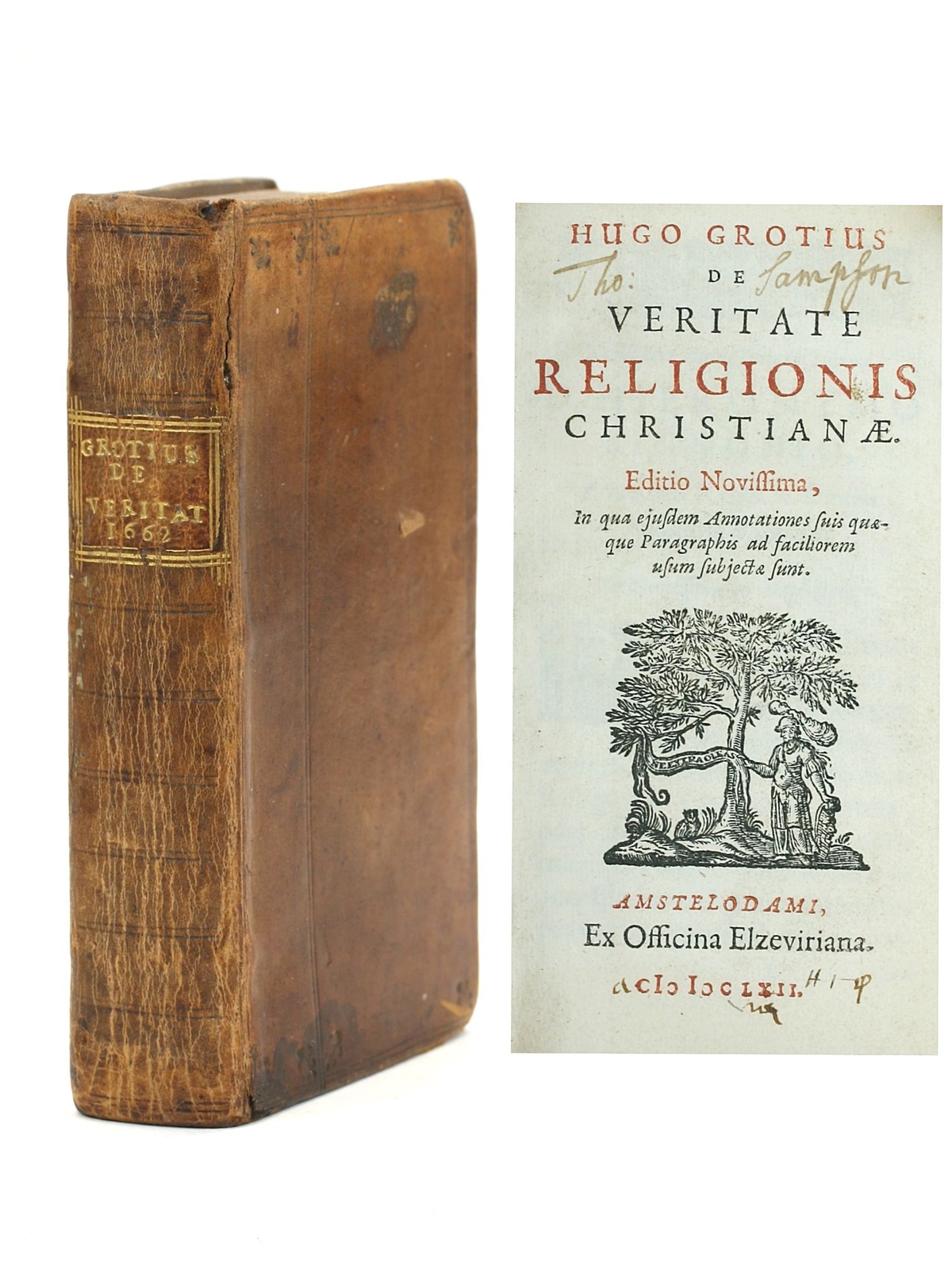 Hugo Grotius / DE VERITATE RELIGIONIS CHRISTIANAE Editio Novissima In qua 1662