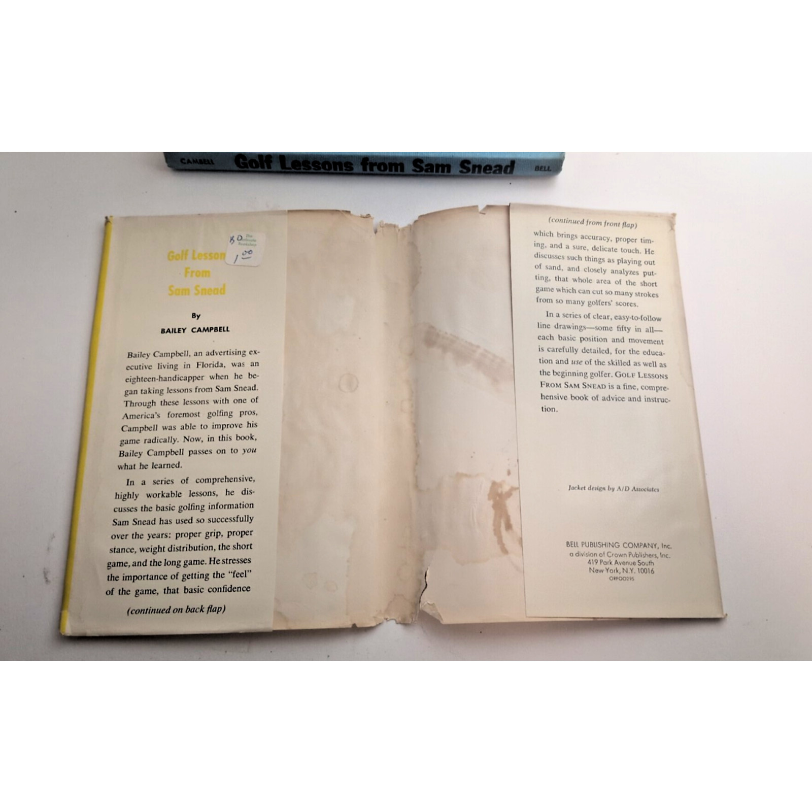 Golf Lessons From Sam Snead Bailey Campbell 1964 First Edition 1st Printing