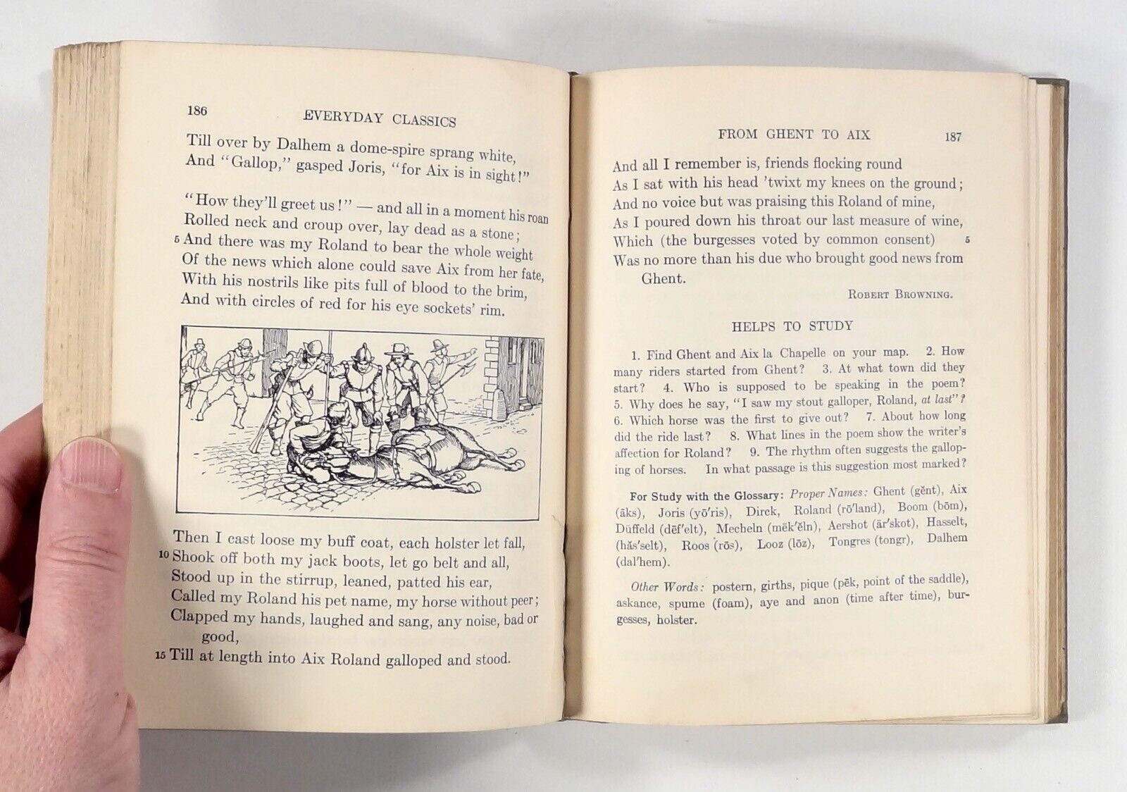 1931 EVERYDAY CLASSICS FIFTH READER Children’s English textbook ILLUSTRATED hc