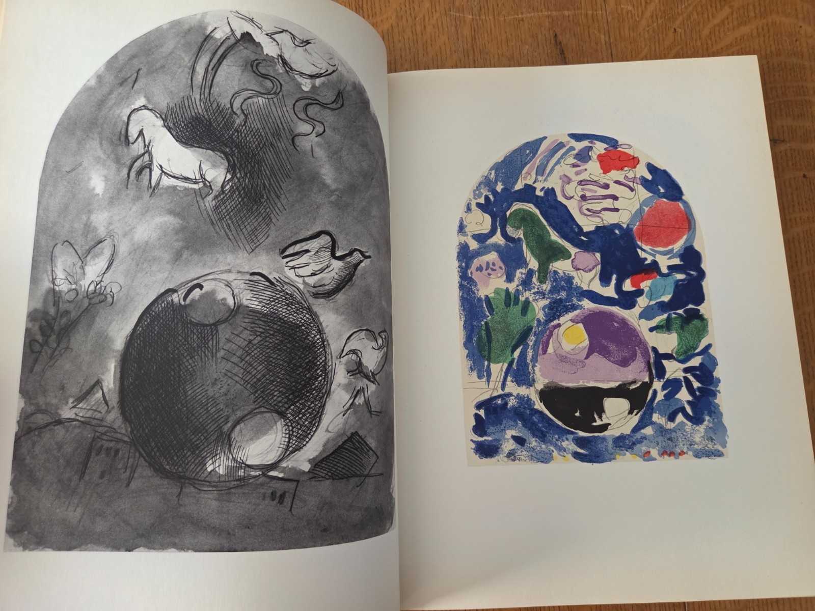 Marc Chagall The Jerusalem Windows 1962 Hardcover Book DJ 2 Original Lithographs