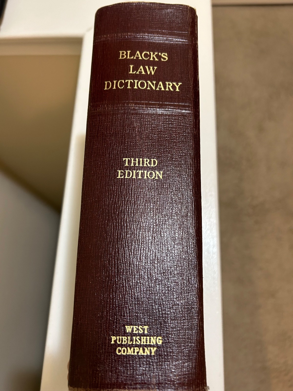 Black’s Law Dictionary Third Edition Hard Back 1933 West Publishing Co Law & Gov