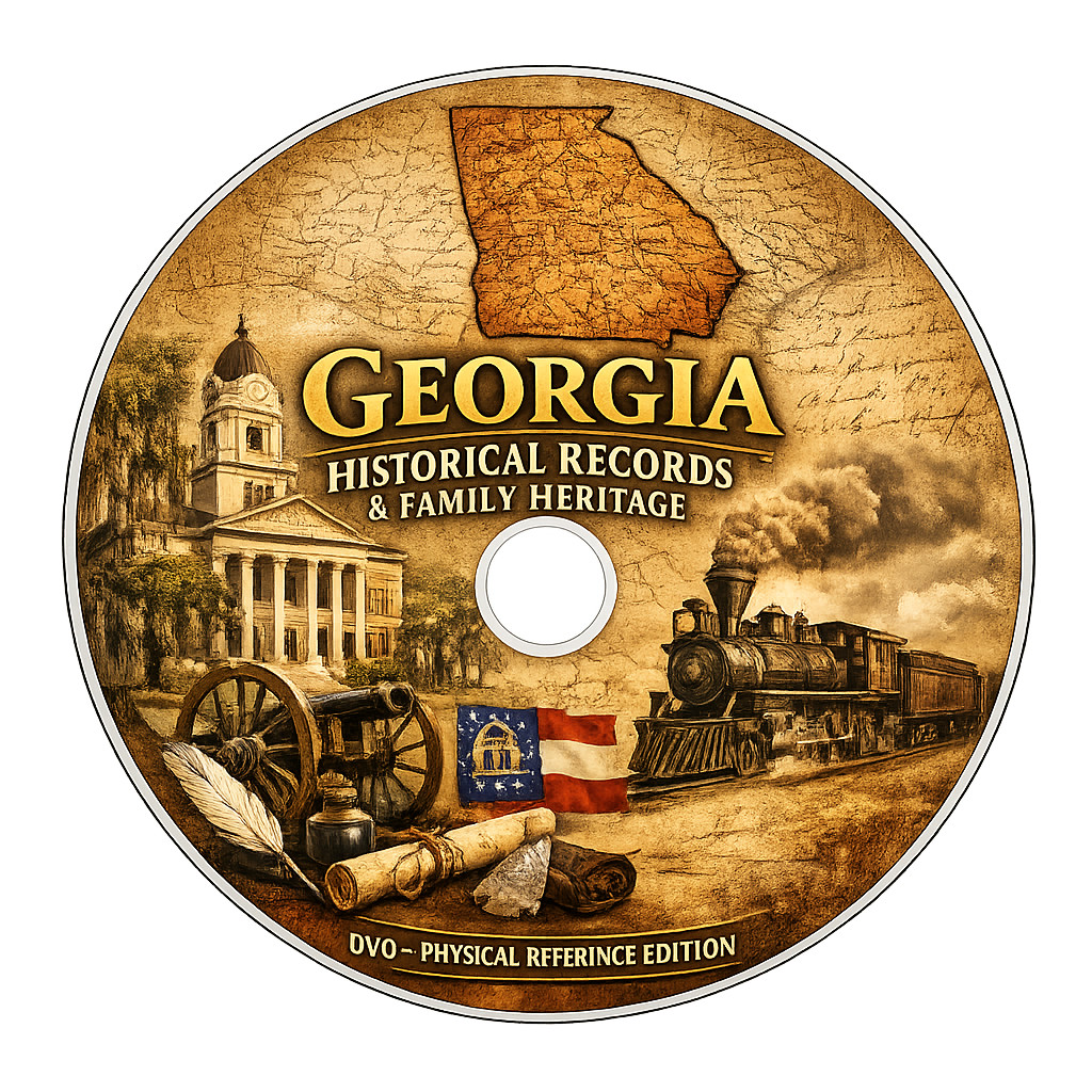 Georgia History & Genealogy Reference DVD – Early County and Family Records