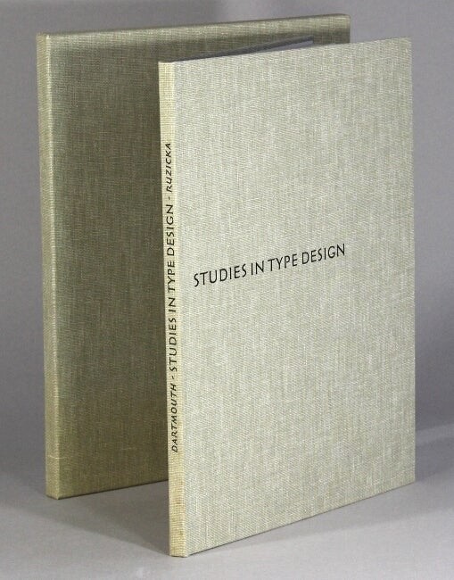 RUDOLPH RUZICKA Studies Type Design Alphabets Random Quotations Dartmouth 1968